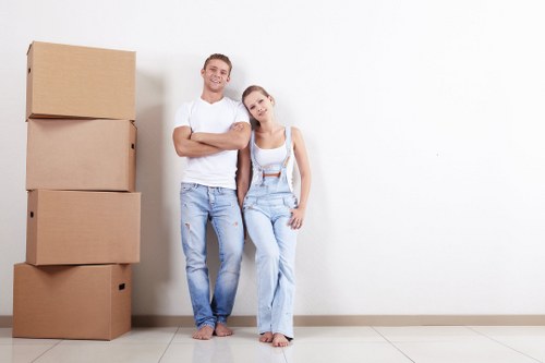 Commercial moving team planning a business relocation in New Cross