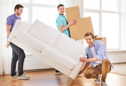 Packing and loading boxes into a moving truck